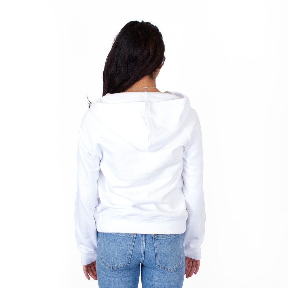 Ducks Spirit, Camp David, White, Hoodie, Cotton Blend, Women, Asana, Half Zip, Pullover, Sweatshirt, 944693